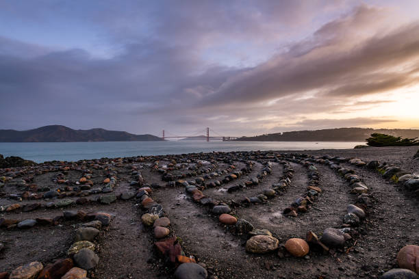 istock Lands End Labyrinth at Sunrise 1198959210