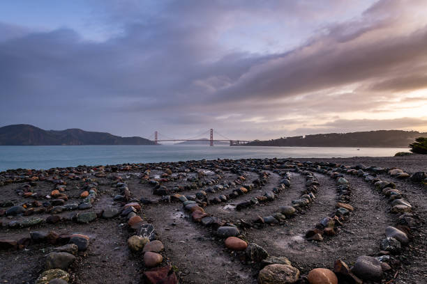 istock Lands End Labyrinth at Sunrise 1198959216