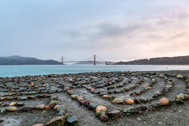istock Lands End Labyrinth at Sunrise 1198959249