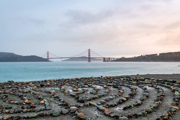 istock Lands End Labyrinth at Sunrise 1198959395