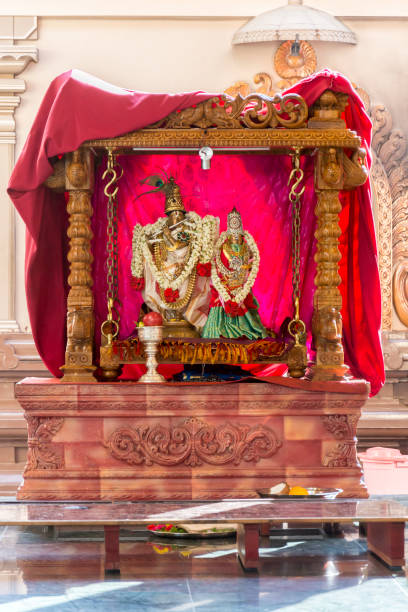 istock Hindu gods and goddess statues in Sri Krishnan Temple, Bugis, Singapore. 1198961861