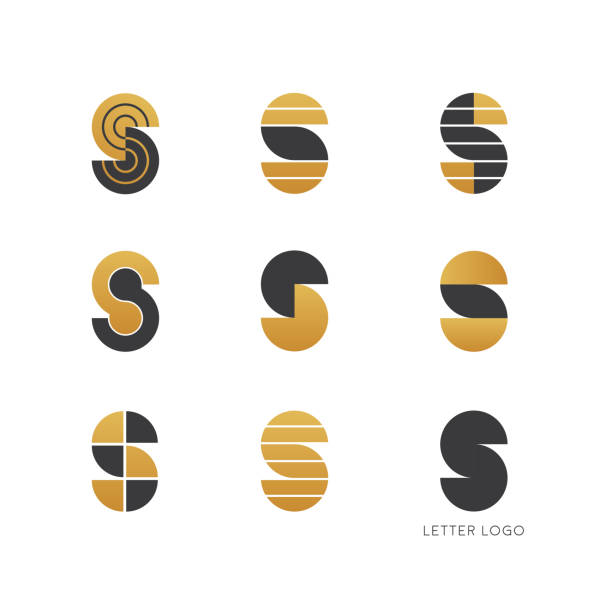 набор букв s дизайн логотипа - s stock illustrations