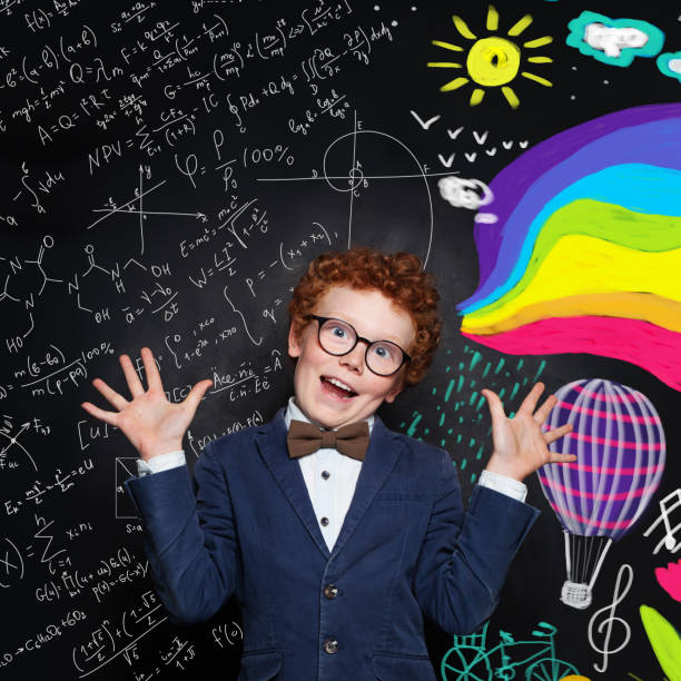 istock Funny child and science and arts occupations 1198981391