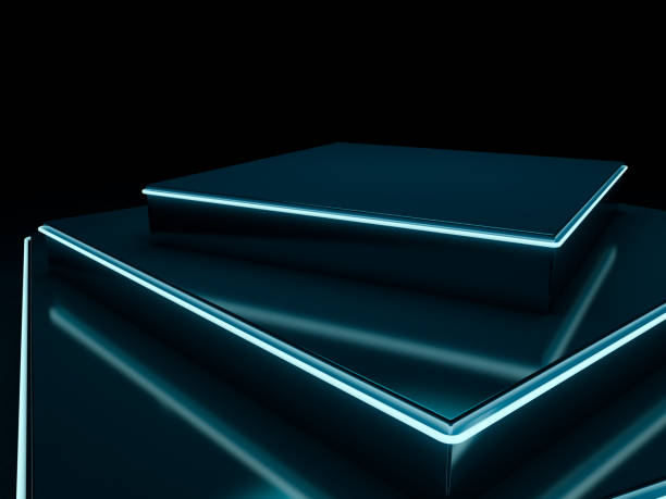istock Colorful neon abstract lights. 3D 1198983888