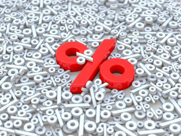 istock Seasonal sales white background with percent discount pattern. 3D 1198983934