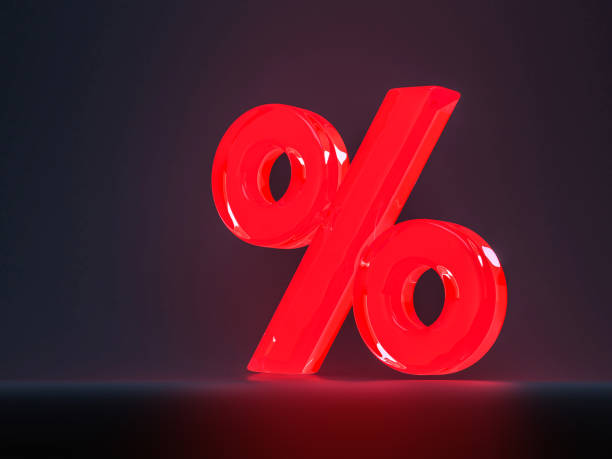 istock Seasonal sales dark background with percent discount pattern. 3D 1198983939