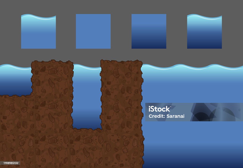 Water Game Vector Tiles Water Game Pack Stock Illustration - Download Image Now - Art ...