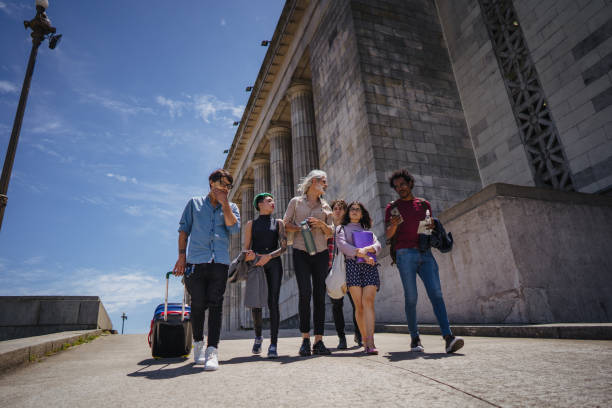 istock Professor in a campus tour with new students 1198985382