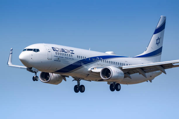 Zurich, Switzerland - March 31, 2019: El Al Boeing 737 airplane at Zurich airport (ZRH) in Switzerland. Boeing is an aircraft manufacturer based in Seattle, Washington.