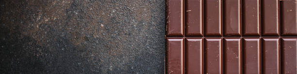 istock chocolate (delicious cocoa dessert, pieces of sweets) menu concept. food background. top view. copy space 1198989690