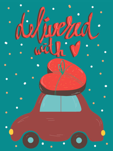 istock Valentine greeting card, poster. Cute hand draw elements, doodle. Perfect for valentines day, stickers, birthday, save the date invitation 1198992287