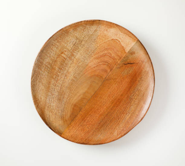 istock Round wooden serving platter 1198992339