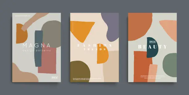 Vector illustration of Trendy minimal fashion cover templates.