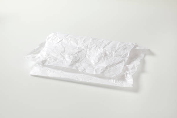 istock Crumpled white waxed packing paper 1198993434