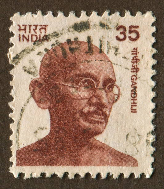 istock India tamp: shows Portrait Mahatma Gandhi 1198994525