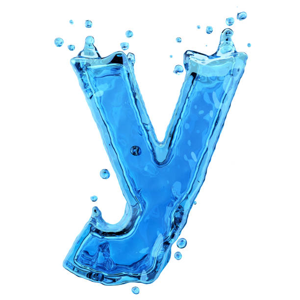 istock Liquid letter y water splash isolated on white background 1198994605