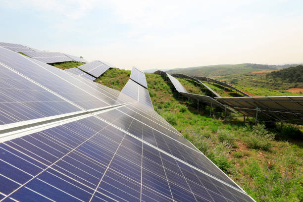 istock solar panel on the hillside, closeup of photo 1198995055