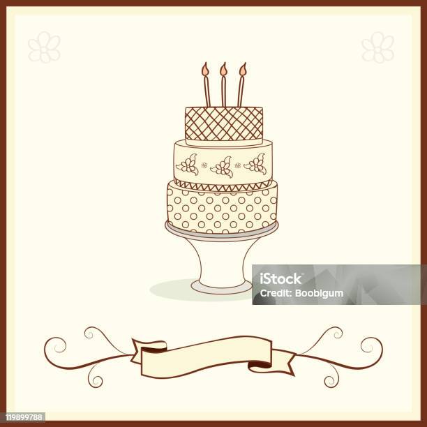 Gâteau De Mariage Vecteurs libres de droits et plus d'images vectorielles de Amour - Amour, Beige, Bordure