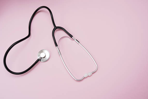 istock shape heart stethoscope on pink background with copy space 1199008108