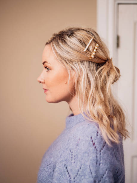 Woman Hairstyle With Modern Hair Accessories Stock Photo - Download Image  Now - Women, Hairstyle, One Woman Only - iStock