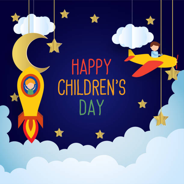 illustrations, cliparts, dessins animés et icônes de jour heureux d'enfants pour des illustrations de stock de célébration d'enfants - jour des enfants