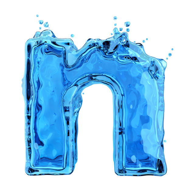 istock Liquid letter n water splash isolated on white background 1199016208