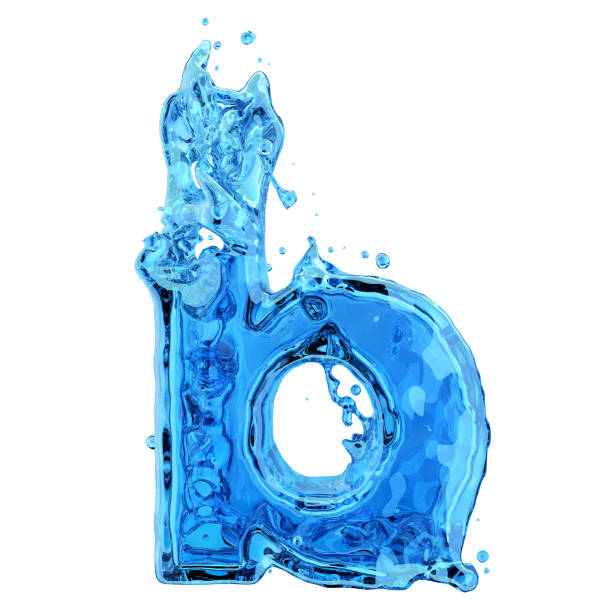 istock Liquid letter b water splash isolated on white background 1199016570