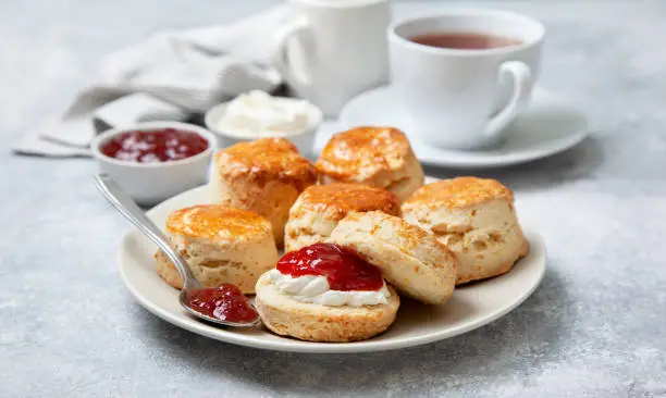 Photo of scones with jam