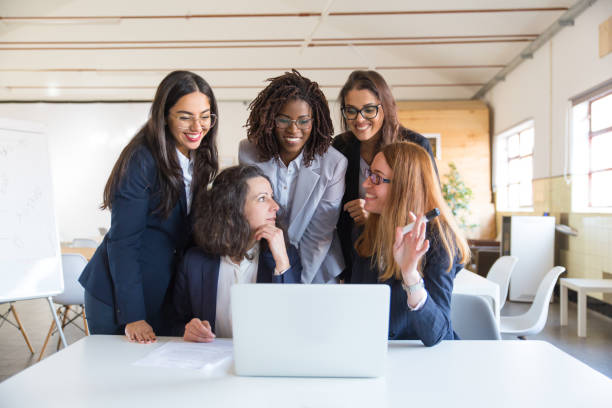 istock Content businesswomen working with laptop 1199021871