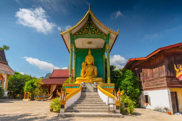 Wat Si Vieng Song or Wat That, Vang Vieng, Laos.