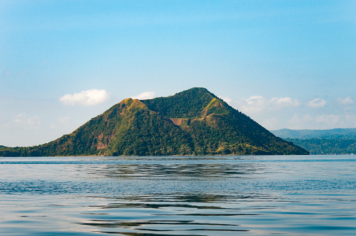 Taal Volcano island in Luzon Batangas Philippines is an active volcano.