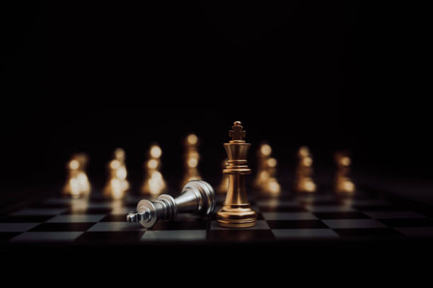 istock Leader and success business competition concept. Chess board game strategy 1199025732