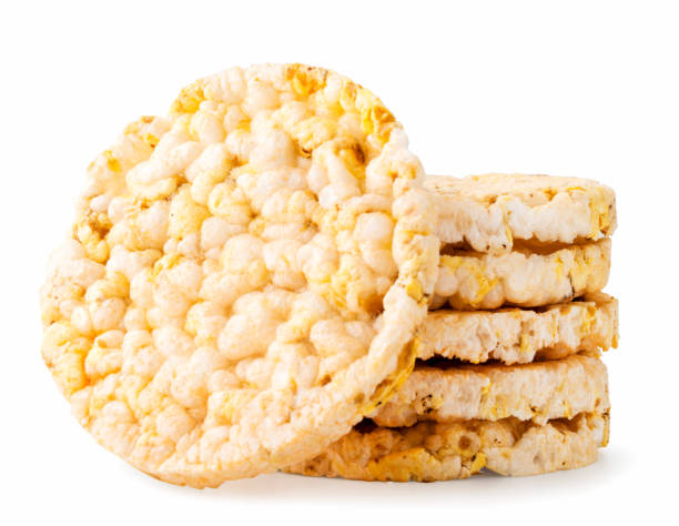 istock Round rice bread on a white background. Isolated crispbread 1199025868
