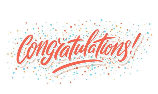 Congratulations Greeting Card Vector Lettering Stock Illustration -  Download Image Now - Congratulating, Banner - Sign, Web Banner - iStock