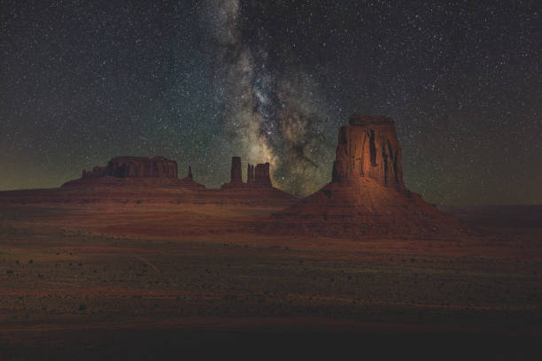 istock Night at Monument Valley and the Mlky way 1199029070