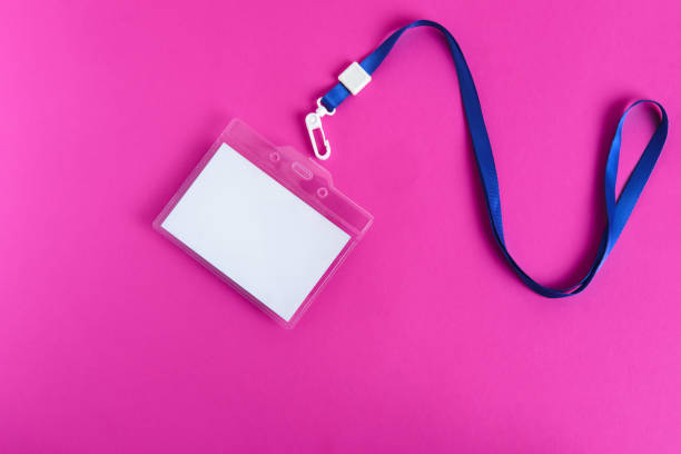 istock Security Badge on colorful background, event invitation concept, job 1199029857