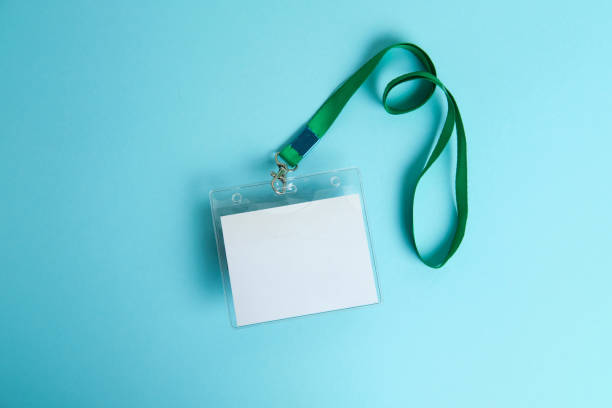 istock Security Badge on colorful background, event invitation concept, job 1199029870