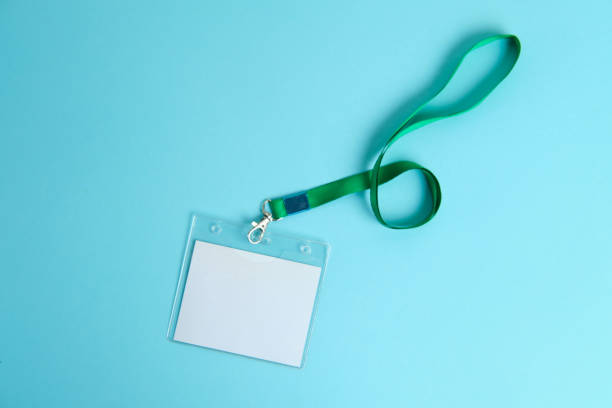 istock Security Badge on colorful background, event invitation concept, job 1199030054