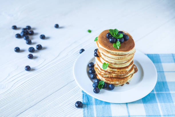 istock Delicious homemade pancakes with berries 1199030417