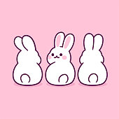 istock Cute cartoon bunnies 1199032104