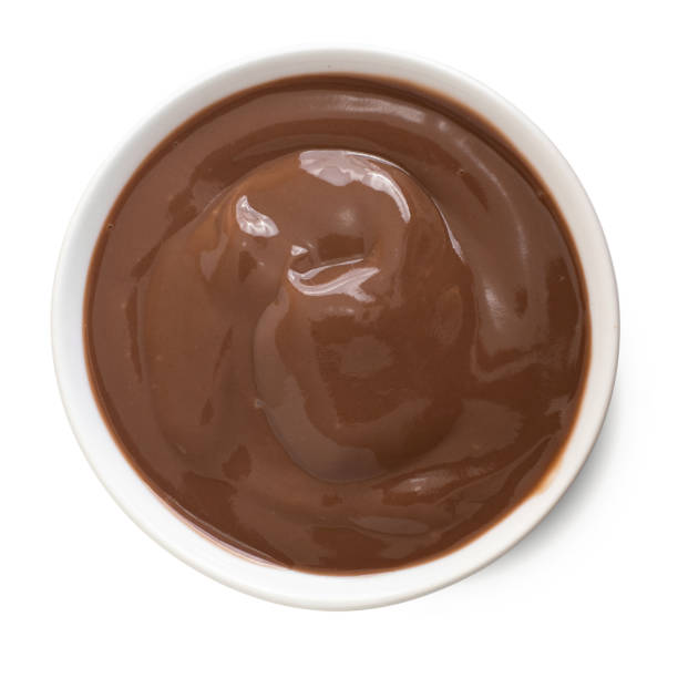 istock Chocolate dessert isolated on white background. Top view 1199034133