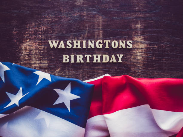 istock Washington's Birthday. Beautiful greeting card, top view 1199037297