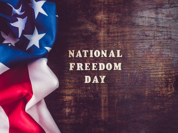 istock National Freedom Day. Beautiful, bright greeting card 1199037338