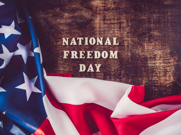 istock National Freedom Day. Beautiful, bright greeting card 1199038362