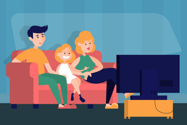 Family Watching Tv Illustrations, Royalty-Free Vector Graphics & Clip Art -  iStock