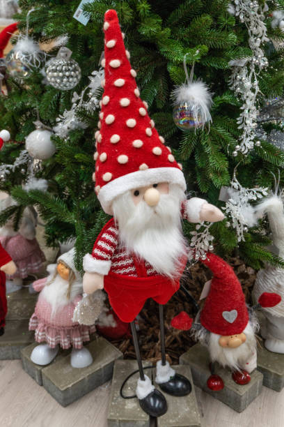 istock Christmas greeting card. Noel gnome background. symbol. 1199040852