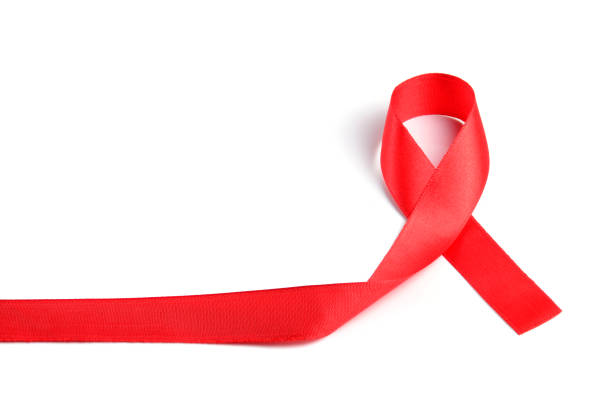 istock Aids Awareness Red Ribbon on white background. 1199042047