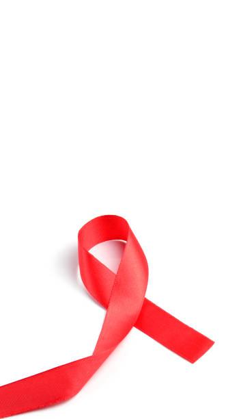 istock Aids Awareness Red Ribbon on white background. 1199042080