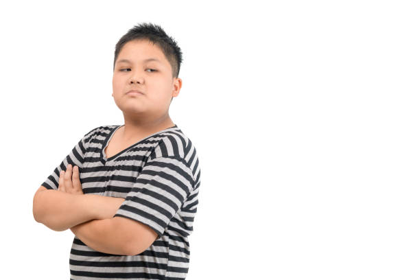 istock Kid Asian boy face expression envy, jealous isolated white background 1199043040