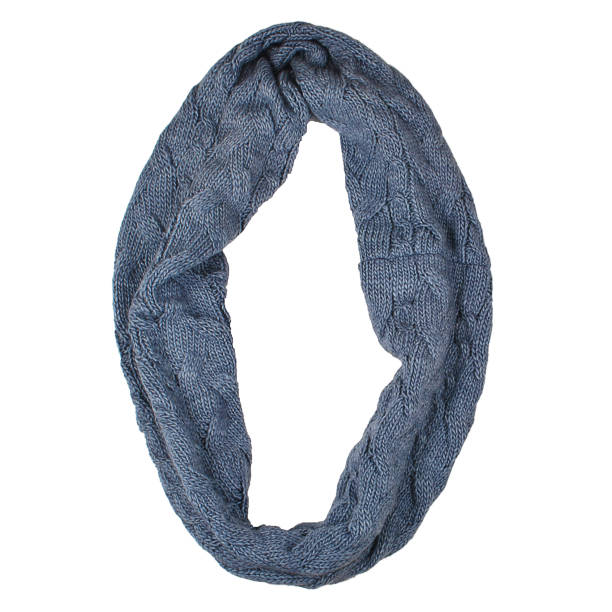 istock warm knitted scarf on a white background, isolated. 1199043514
